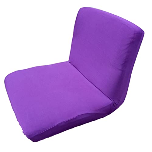 Anawakia Barhocker Schonbezüge mit Rückenlehnenbezug Stretch Stuhlbezug für Kurze Drehstuhl Esszimmerstuhl Rückenlehne Barhocker Stuhl (Violett) von Anawakia