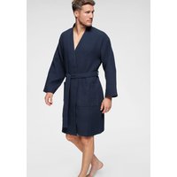 andas Unisex-Bademantel "Nora", (1 St.), Damen & Herren mit Kimono-Kragen, Waffelpiqué, reine Baumwolle, XS-2XL von Andas