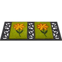 Andiamo Fußmatte "Salome Blumen", rechteckig, Schmutzfangmatte, Kokosmatte, Gusseisen Optik, Motiv Blumen von Andiamo