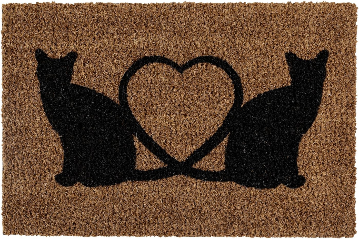 Fußmatte Kokos Katzen, Andiamo, rechteckig, Höhe: 17 mm, Schmutzfangmatte, In- und Outdoor geeignet von Andiamo