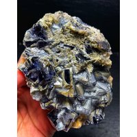 Mineralexemplars Fluorit Kristallgruppe Pure Blue Crystal Block Rock Und Mineral Exemplar. Illinois von Angelcarving