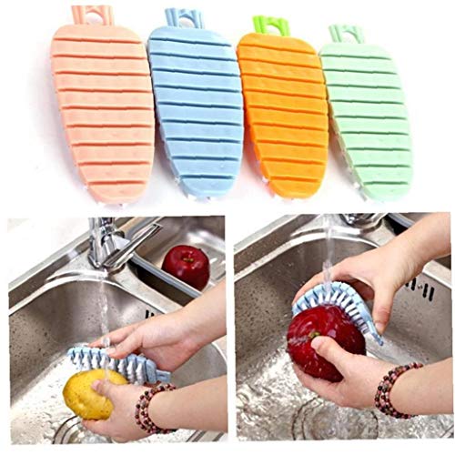 Angoter Dish Washing Sponge Scrubber Reinigung Kochen Obst und Gemüsebürste Vegetarisch Scrubber Küchenzubehör orange von Angoter