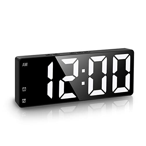 Ankilo Wecker Digitaler, LED-Uhr, elektronische Tischuhr mit Temperaturanzeige, Reisewecker, 12/24H Anzeige, Digitaluhr für Haus, Schlafzimmer, Büro, Kinder, Ältere,Schwarz von Ankilo