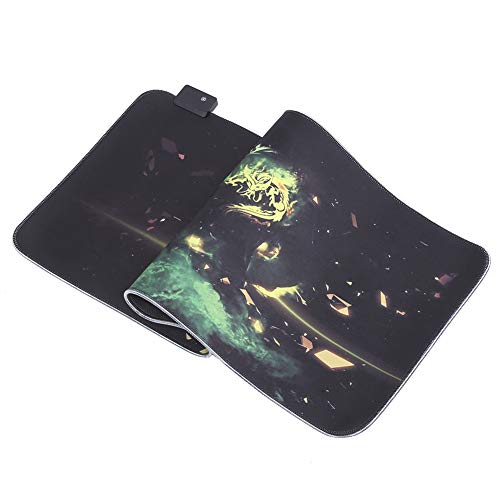 Annadue RGB-Gaming-Mauspad Buntes LED-Mousepad, das die Oberfläche Beleuchtet Feines, Reibungsloses Plug-and-Play-USB-Kabel für PC-Desktop-Laptop-Computer-Gaming-Maus von Annadue