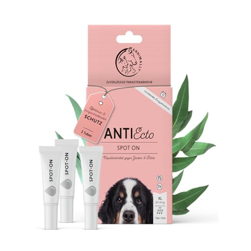 Annimally Floh- und Zeckenschutz Spot ON für Hunde - Effektives Zeckenmittel für Hunde, 3 Monate Langzeitschutz Flohmittel & Zeckenschutz - (30-50kg) von Annimally