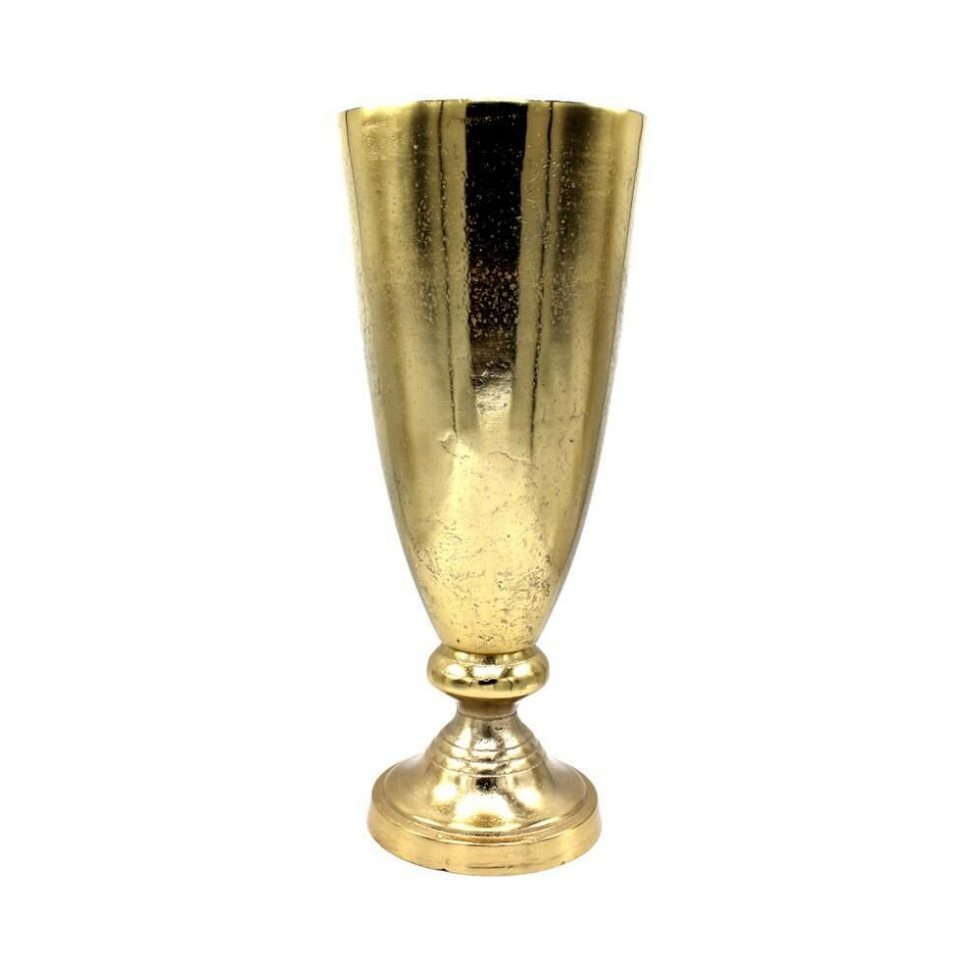 Annimuck Dekovase Metall Vase Aluminium Oro gold Pokal Amphore (1 St) von Annimuck