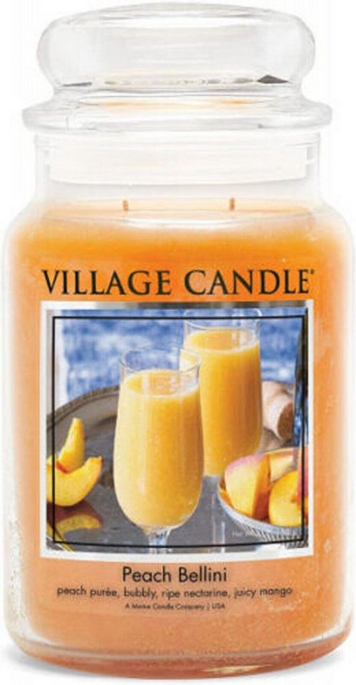 Annimuck Duftkerze Mosaik Village Candle Peach Bellini im Glas Pfirsich von Annimuck