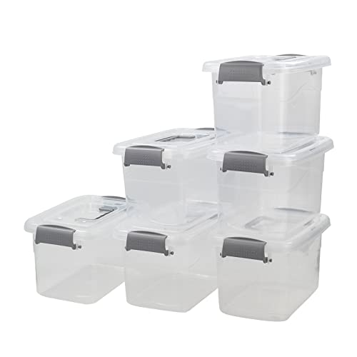 Annkky Aufbewahrungsboxen Kunststoff, 6-Pack Kiste Aufbewahrung mit Deckel von Annkky