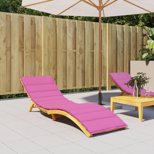 Annlera Sonnenliegen-Auflage Rosa Oxford-Gewebe Gartenliege Auflage Sonnenliegenauflage Liegestuhl Auflage Sitzauflage Gartenstuhl Auflage Gartenstuhl Gartenstuhl Kissen 200x50x4cm von Annlera