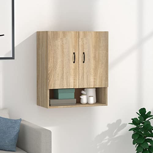 Annlera Wandschrank Sonoma-Eiche 60x31x70 cm Holzwerkstoff Hängeschrank Bad Badezimmerschränke Hängeschrank Küche Lagerschrank für Dein Wohnzimmer Schlafzimmer Oder Jeden Anderen Wohnbereich von Annlera