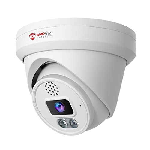 Anpviz 6MP PoE IP Kamera Outdoor mit Personen/Autoerkennung, Überwachungskamera Aussen mit Flutlicht, 30m Farb & IR Nachtsicht, Bis zu 256GB Micro SD-Kartensteckplatz, 2-Wege-Audio, IP66(U Serie) von Anpviz