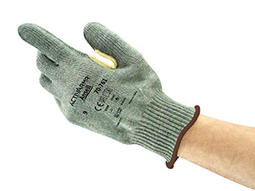 Ansell Vantage 70-761 Schnittschutz-Handschuhe, Mechanikschutz, Grüngrau, Größe 10 (12 Paar pro Beutel) von Ansell