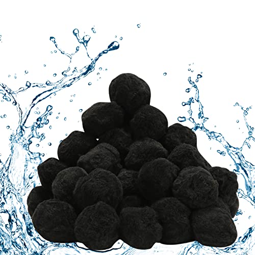 Ansobea Filter Balls 1400g schwarz Filterbälle Filtermaterial ersetzen 50 kg Filtersand für Pool Sandfilter Sandfilteranlagen von Ansobea