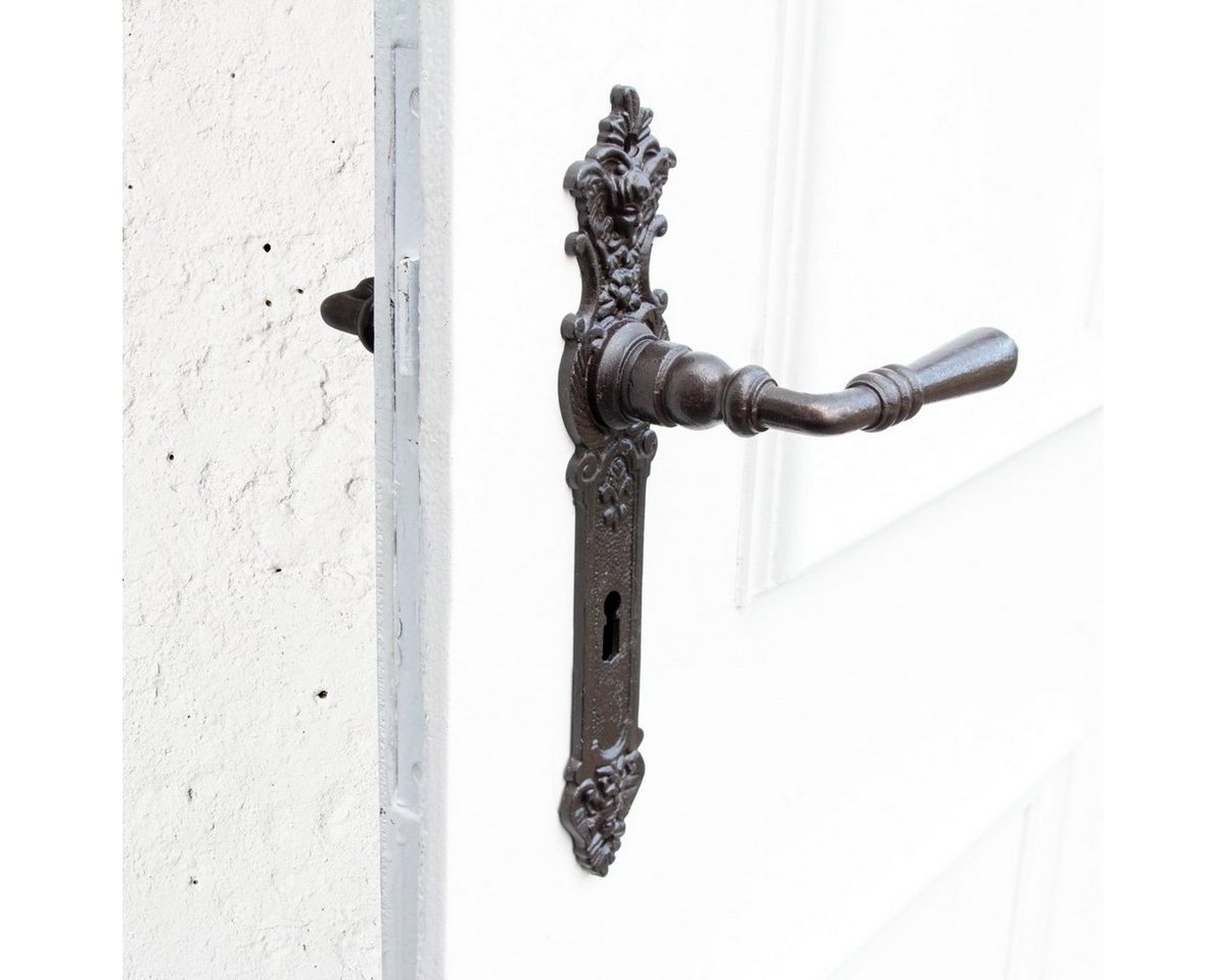 Antikas Türbeschlag Drückergarnitur für Zimmertüren, Edles Design, BB72, Eisen braun von Antikas