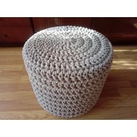 Gehäkelter Pouf/Poof/Ottoman/Fußhocker/Home Decor/Kissen/Sitzsack/Bodenkissen von AnuszkaDesign