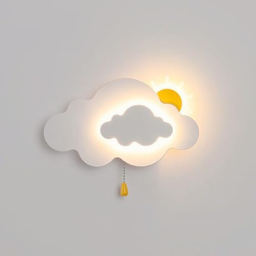 AoLa LED Wolkenförmige Wandleuchte mit Schalter Wandlampe 7W 3 Farben Kinderzimmer Wandbeleuchtung Modern Kreative Wolke Sonne Acryl Lampeschirm Nachttischleuchten Jungen Mädchen Mini Nachtlicht AoLa LED Wolkenförmige Wandleuchte mit Schalter Wandlampe 7W 3 Farben Kinderzimmer Wandbeleuchtung Modern Kreative Wolke Sonne Acryl Lampeschirm Nachttischleuchten Jungen Mädchen Mini Nachtlicht von AoLa