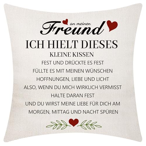 Aocaso Geschenk für Freund von Freundin Freund Kissenbezug für Geburtstag Valentinstag Jahrestag Neujahr (Freund) von Aocaso