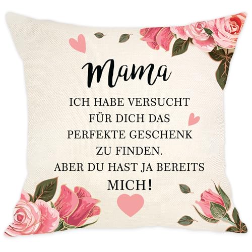 Muttertagsgeschenk Lustiges Geschenk für Mama von Tochter Sohn Lustige Kissenbezüge für Mama Geburtstag (Mama) von Aocaso