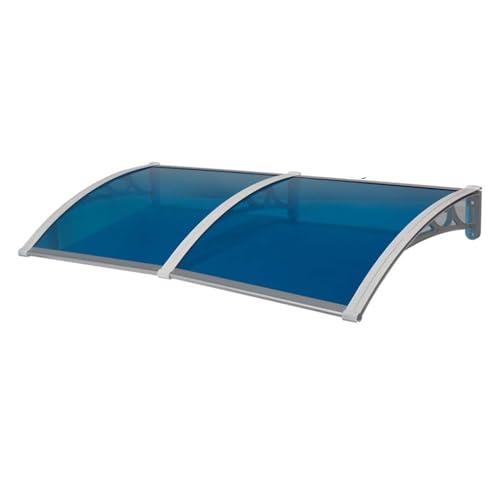 Aoisavch Türüberdachung mit Aluminium-Halterung, vordach für haustür für Außentür-Terrasse (Color:Blue,Size:80x100CM) von Aoisavch