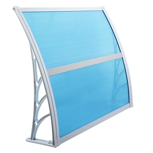 Vordach für haustür, 15 Größen Polycarbonat Eingang Fenster Markise, Outdoor-Abdeckung Vordach for Sun Shutter Aoisavch (Color : Blue, Size : 100x150cm) von Aoisavch