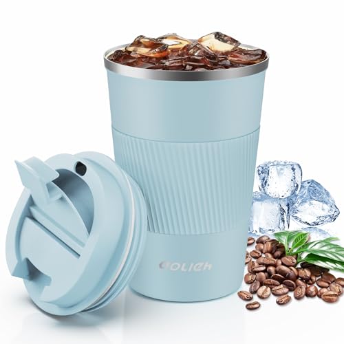 Aolieh Thermobecher, Kaffeebecher mit Auslaufsicherem Deckel, Thermobecher- Isolierbecher, Edelstahl Travel Mug, Kaffeebecher to go für heißes und kaltes Wasser Kaffee Tee von Aolieh