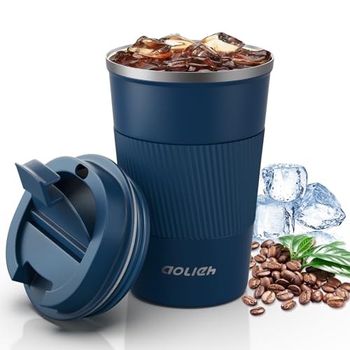 Aolieh Thermobecher, Kaffeebecher mit Auslaufsicherem Deckel, Thermobecher- Isolierbecher, Edelstahl Travel Mug, Kaffeebecher to go für heißes und kaltes Wasser Kaffee Tee von Aolieh