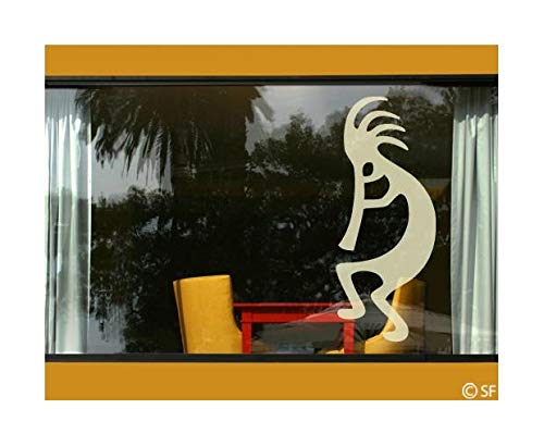 Apalis Fensterfolie Glasdekor Fenstertattoo Kokopelli Glas-Aufkleber Frosted 70 x 29cm von Apalis