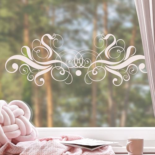 Apalis Fensterfolie Glasdekor Fenstertattoo Ornament Glas-Aufkleber Frosted 16 x 45cm von Apalis