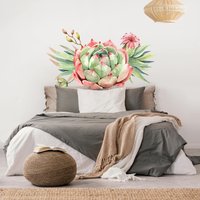 Wandtattoo - Aquarell Sukkulenten Echeveria Xxl | Wandsticker Schlafzimmer Wandaufkleber Wanddeko Floral Blätter Botanik von ApalisHOME