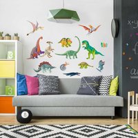 Wandtattoo Kinderzimmer Junge Dino - Buntes Dinosaurier Set | Kinder Wandsticker Jungenzimmer Baby Wandaufkleber Wanddeko Babyzimmer von ApalisHOME