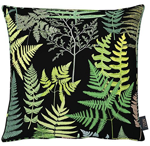 APELT Fauna 46X46 89 Kissenhülle, Polyester-Baumwolle, grün / schwarz, 46 x 46 x 0.3 cm von APELT