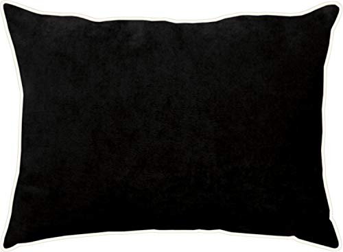 APELT TAHITI_30x40_89 Kissen gefüllt "Velour-Samt Uni", schwarz von APELT