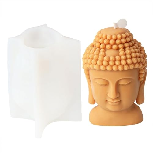 Avalokitesvara Buddhas Kopf Silikonform für Kerzen, Epoxidharz, Form für DIY Seifenherstellung, handgefertigtes Handwerk, Gips, Dekoration, Buddhas, Statue, Kerze, Silikonform von Apooke