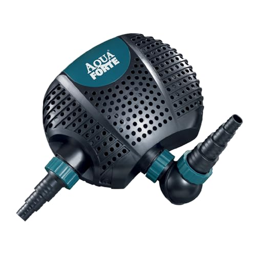 AquaForte O-8000 Plus, 70 Watt, max. Durchfluss 8 m3/Stunde, max. Förderhöhe 4,5 Meter, Kabellänge 10 Meter, für Wasserläufe, Wasserfälle, Springbrunnen, Filter usw. von AquaForte