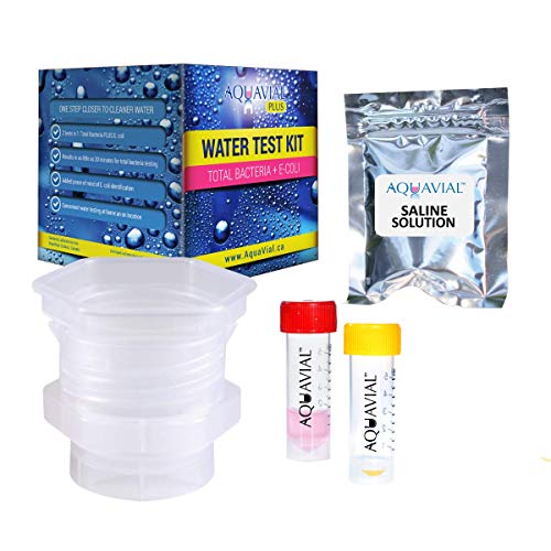 AquaVial Plus Wasser Test-Set für Bakterien und E. Coli, 2 Tests in 1, Ergebnisse in 30 Minuten von AquaVial