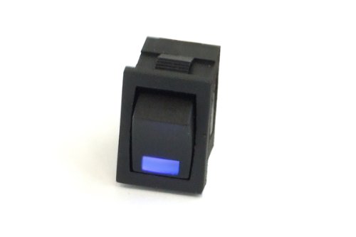 Phobya Wippschalter Eckig - LED blau - 1-polig AN/AUS schwarz (3pin) Wasserkühlung Überwachung von Phobya