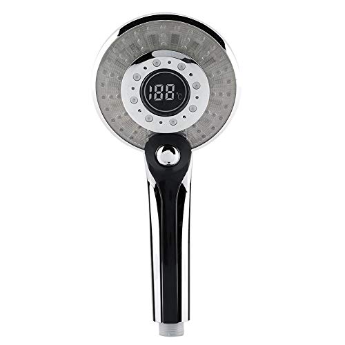 LED-Duschkopf, 3 Strahlmodi, digitales Display, Handbrause mit 3 Farbtemperaturreglern, LED-Licht LED-Duschkopf, 3 Strahlmodi, digitales Display, Handbrause mit 3 Farbtemperaturreglern, LED-Licht von Aramox