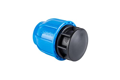 Arangül PE Fitting Verschraubung für Rohr 32mm 25mm 20mm-Kunststoff PP winkel T stück Adapter Wasserrohr Trinkwasser kupplung (Stopfen, 32mm), Blau-schwarz von Arangül