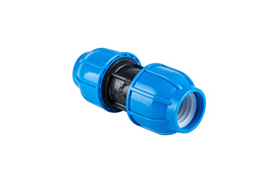 PE Fitting Verschraubung für PE Rohr 32mm 25mm 20mm-Kunststoff PP winkel T stück Adapter Wasserrohr Trinkwasser kupplung (Kupplung, 32mm) von Arangül