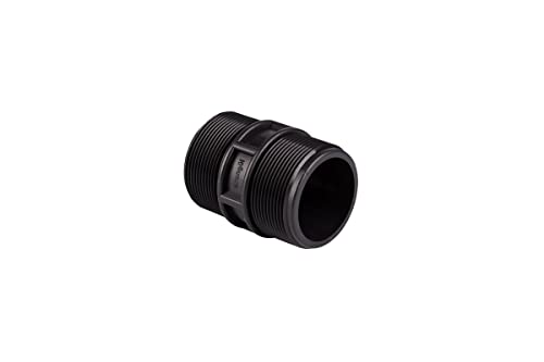 PE Fitting Verschraubung für PE Rohr 32mm 25mm 20mm-Kunststoff PP winkel T stück Adapter Wasserrohr Trinkwasser kupplung (PP Doppelnippel - 1'' x 1'') von Arangül