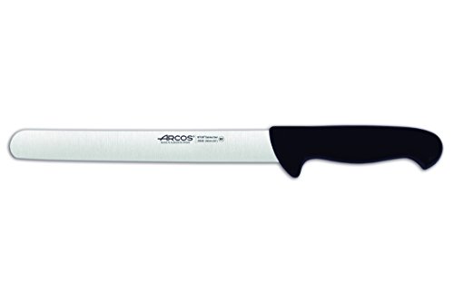 Arcos Serie 2900 - Schneidmesser Schinkenmesser - Klinge Nitrum Edelstahl 250 mm - HandGriff Polypropylen Farbe Schwarz von Arcos