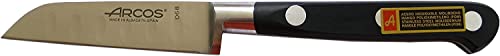 Arcos Serie Lyon - Messer Kudamono | Japanisches Messer - Klinge aus NITRUM geschmiedetem Edelstahl 80 mm - HandGriff Polyoxymethylen (POM) - Farbe Schwarz von Arcos