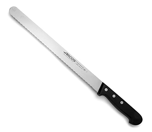 Arcos Serie Universal - Gebäckmesser Kuchenmesser - Klinge Nitrum Edelstahl 300 mm - HandGriff Polyoxymethylen (POM) Farbe Schwarz von Arcos