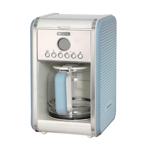 Ariete Vintage Wasserkocher 2877, Retro Elektrischer Wasserkocher mit Sichtbarem Wasserstand, Kabelloser 360°-Sockel, Auto-Abschaltung, Ergonomischer Griff, 1,7 L, Edelstahl, 2000W, Blau Ariete Vintage Wasserkocher 2877, Retro Elektrischer Wasserkocher mit Sichtbarem Wasserstand, Kabelloser 360°-Sockel, Auto-Abschaltung, Ergonomischer Griff, 1,7 L, Edelstahl, 2000W, Blau von Ariete