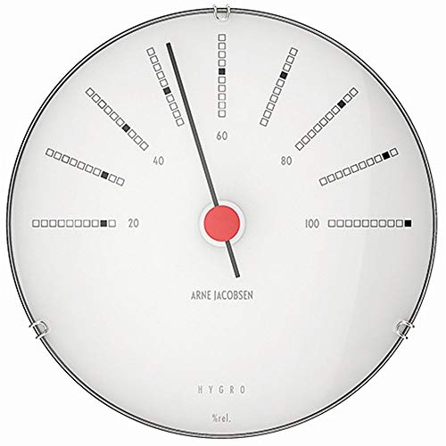 Arne Jacobsen Hygrometer Ø12 cm Bankers Originaldesign Kreative Details, weiss von Arne Jacobsen