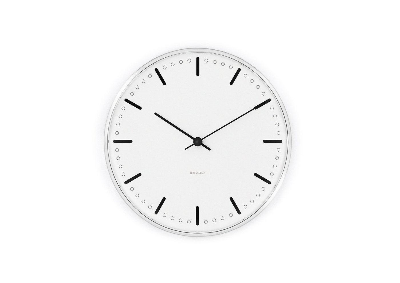 Arne Jacobsen Wanduhr Arne Jacobsen City Hall Wanduhr Ø29 cm weiss/schwarz von Arne Jacobsen