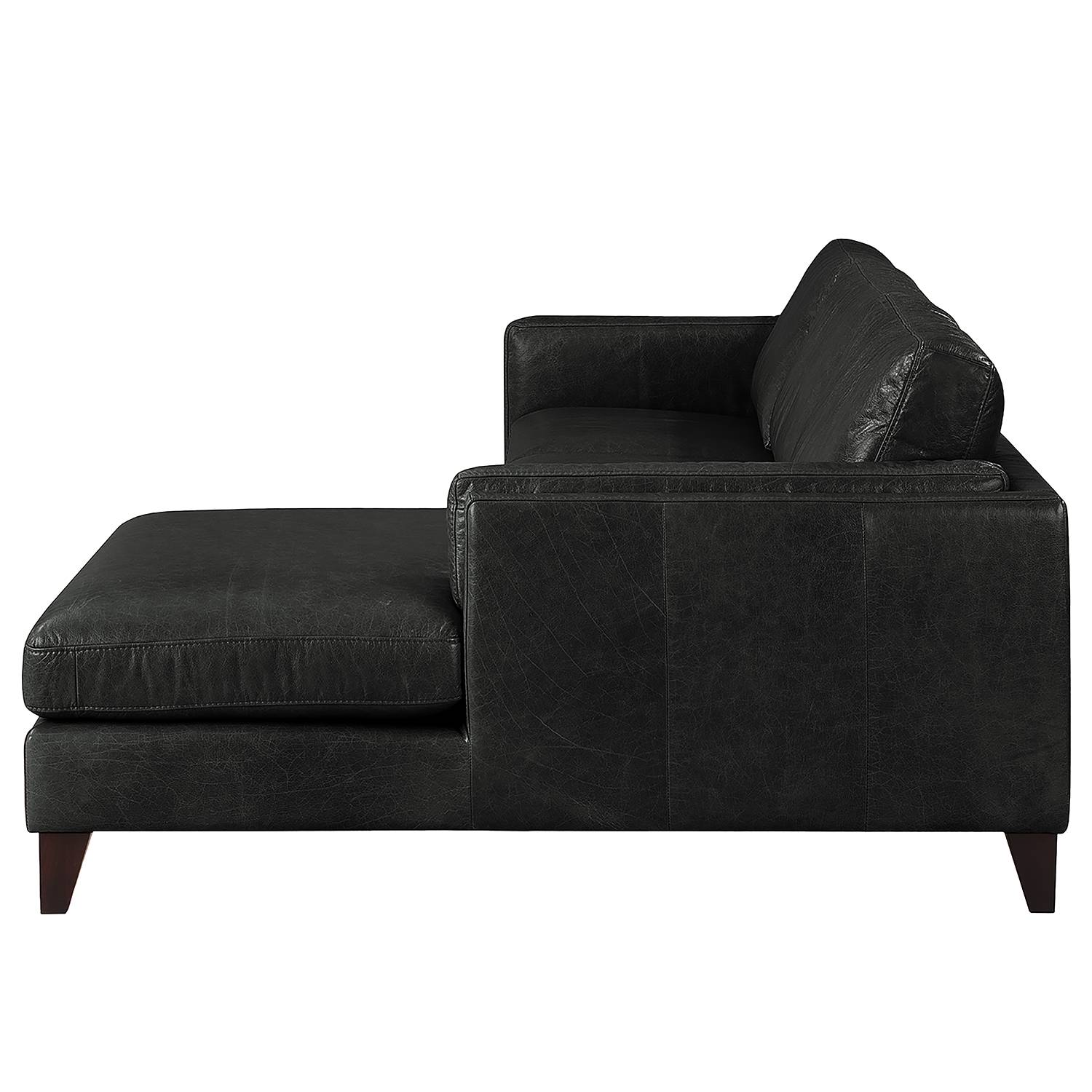 home24 Ecksofa Clonee Schwarz/Schwarz Lederart: Pigmentiertes Leder Material: Echtleder Muster: Unifarben 280 x 78 x 160cm Longchair davorstehend home24 Ecksofa Clonee Schwarz/Schwarz Lederart: Pigmentiertes Leder Material: Echtleder Muster: Unifarben 280 x 78 x 160cm Longchair davorstehend von home24
