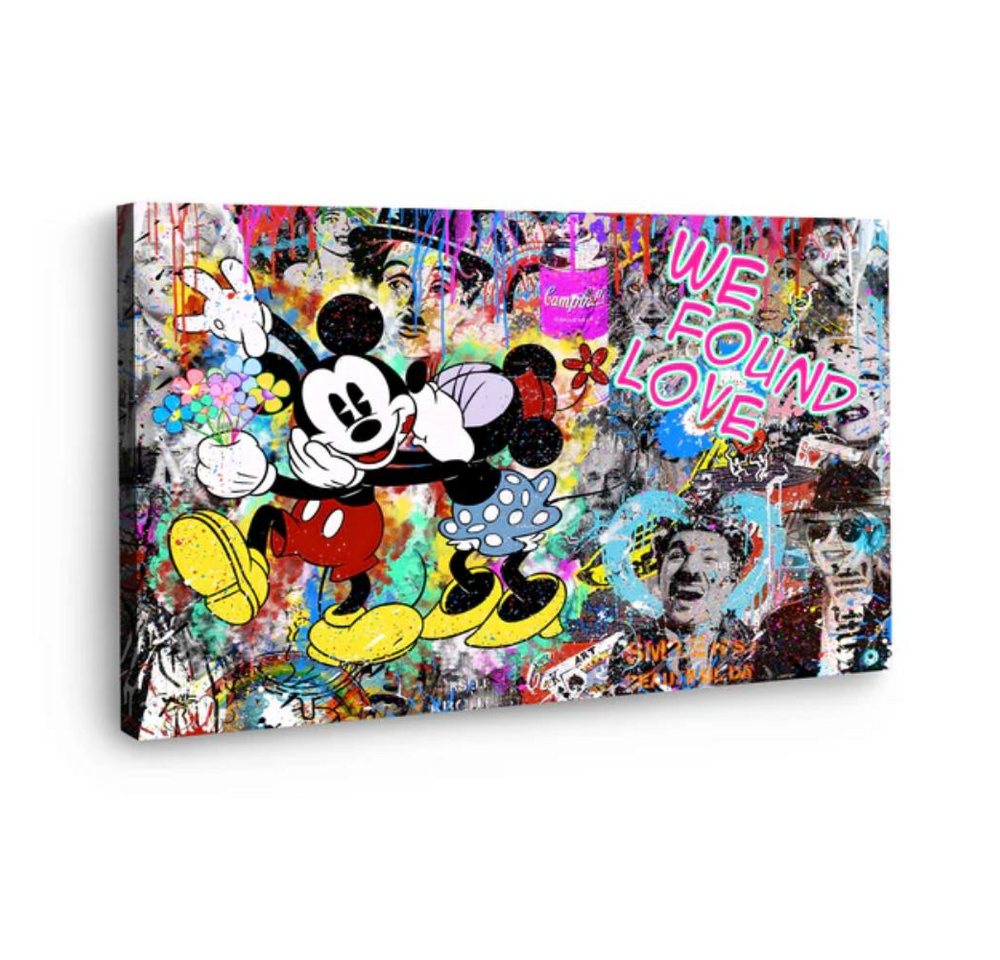 Art100 Leinwandbild Micky Couple Pop Art Leinwandbild Kunst von Art100