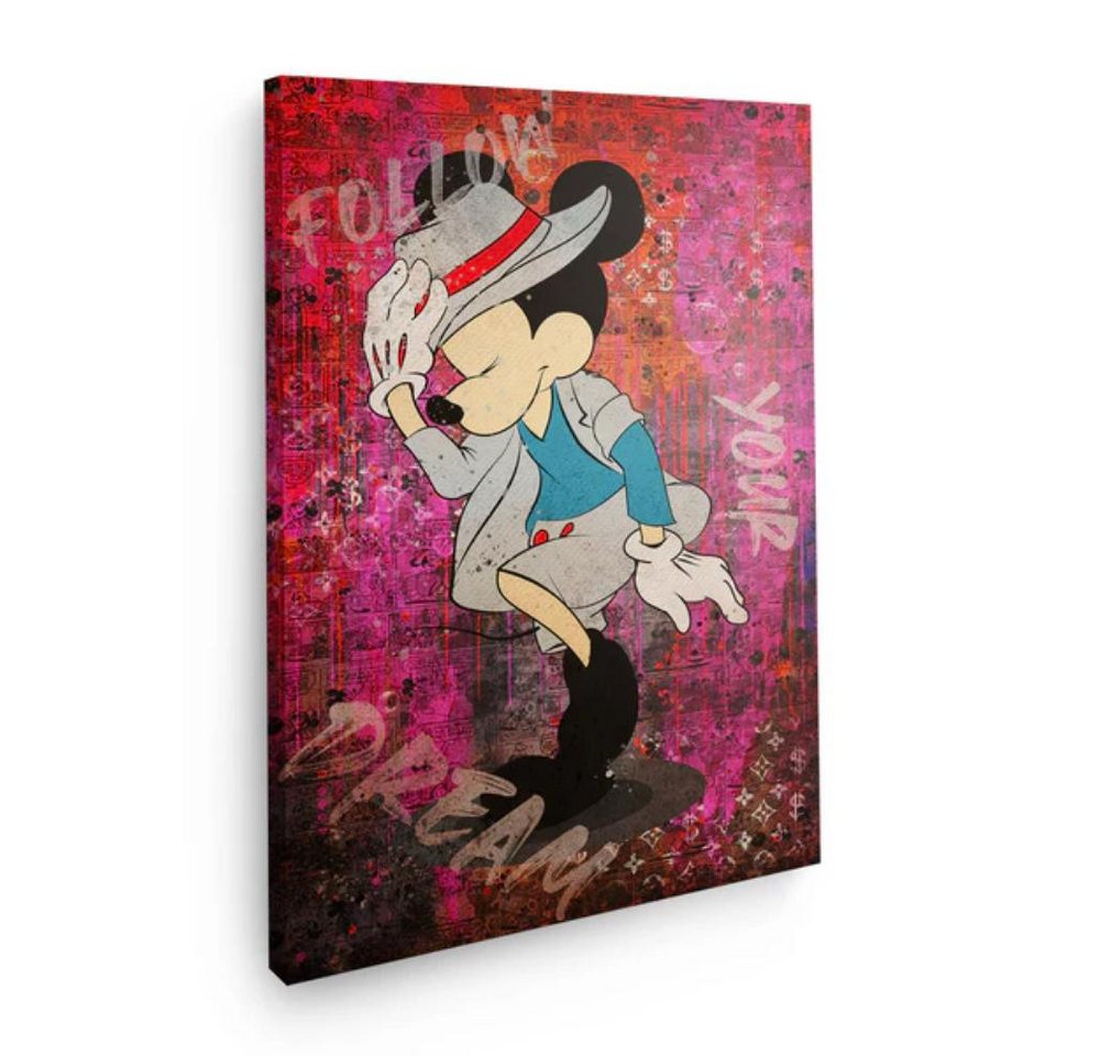 Art100 Leinwandbild Micky Mouse Dream Pop Art Leinwandbild Kunst von Art100