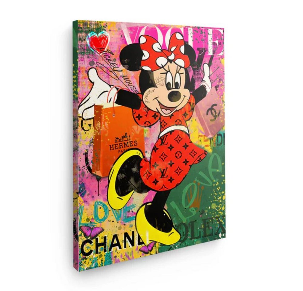 Art100 Leinwandbild Minnie Vogue Pop Art Leinwandbild Kunst von Art100